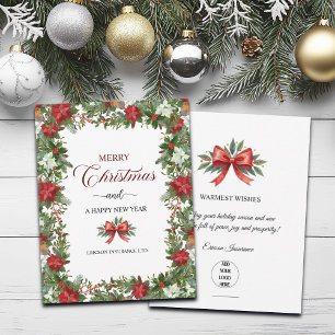 Pequeña Tarjeta de agradecimiento de Navidad con logotipo