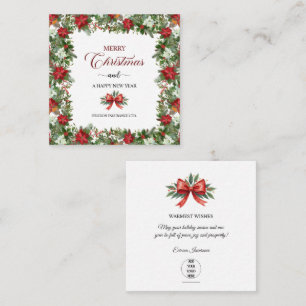 Pequeña Tarjeta de agradecimiento de Navidad con logotipo