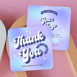 Pequeña Tarjeta de agradecimiento de negocios Groovy Holog
