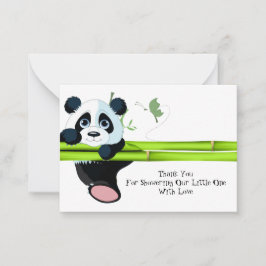 Pequeña Tarjeta de agradecimiento de Panda colgante