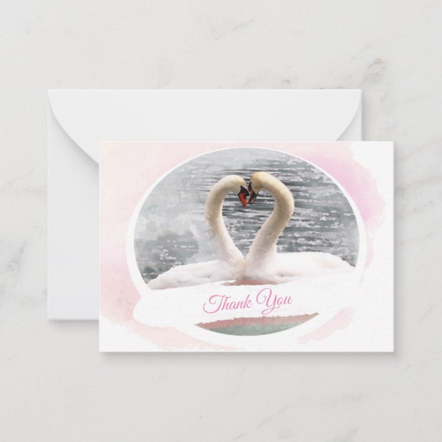 Pequeña Tarjeta de agradecimiento de Swan Lake (Anverso)