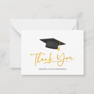 Pequeña Tarjeta de agradecimiento de Tassel de Graduación