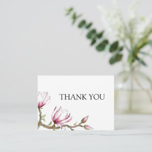 Pequeña Tarjeta de agradecimiento de Watercolor Magnolia