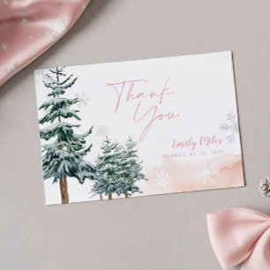 Pequeña Tarjeta de agradecimiento de Winter Wonderland Pin