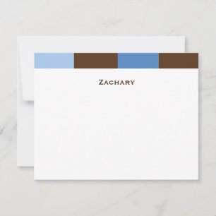 Pequeña Tarjeta de agradecimiento de Zachary Blue Brown