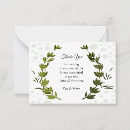 Pequeña Tarjeta de agradecimiento del patrón de puntos de 