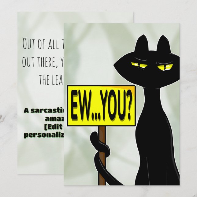 Pequeña Tarjeta de agradecimiento divertida de Bad Boogie (Anverso / Reverso)