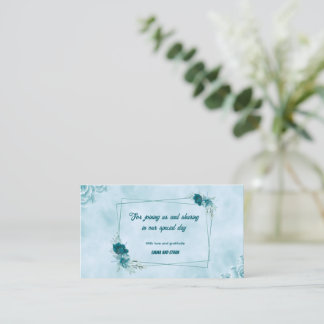 Pequeña Tarjeta de agradecimiento elegante - Colores azul