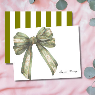Pequeña Tarjeta de agradecimiento elegante con lazo grande