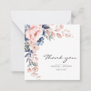 Pequeña Tarjeta de agradecimiento floral elegante botánica