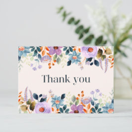 Pequeña Tarjeta de agradecimiento floral simple
