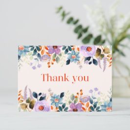 Pequeña Tarjeta de agradecimiento floral simple
