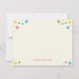 Pequeña Tarjeta de agradecimiento Flower Power Flat