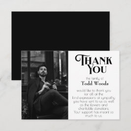 Pequeña Tarjeta de agradecimiento funerario, solidaridad g