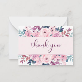 Pequeña tarjeta de agradecimiento imprimible elegante