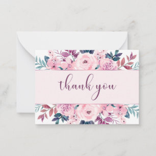 Pequeña tarjeta de agradecimiento imprimible elegante