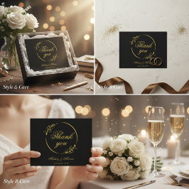 Pequeña Tarjeta de agradecimiento minimalista elegante par