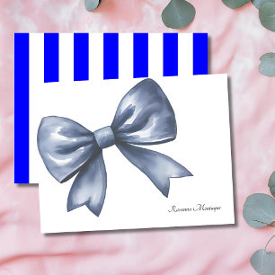 Pequeña Tarjeta de agradecimiento moderna azul elegante co