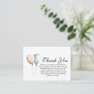 Pequeña Tarjeta de agradecimiento para baby shower Bearly 