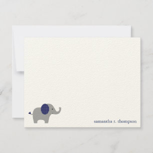 Pequeña Tarjeta de agradecimiento para baby shower de elef