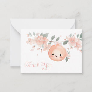 Pequeña Tarjeta de agradecimiento para baby shower de niña