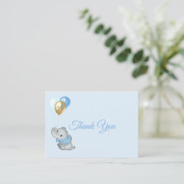Pequeña Tarjeta de agradecimiento para Baby Shower del Ele