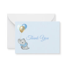 Tarjeta de agradecimiento para Baby Shower del Ele