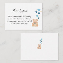 Pequeña Tarjeta de agradecimiento para baby shower – dulce