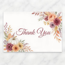 Tarjeta de agradecimiento para baby shower 'Fall i