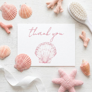 Pequeña Tarjeta de agradecimiento para baby shower Sea You