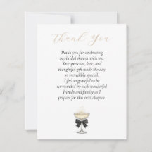 Tarjeta de agradecimiento para despedida de solter