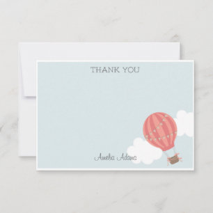 Pequeña Tarjeta de agradecimiento para globo aerostático