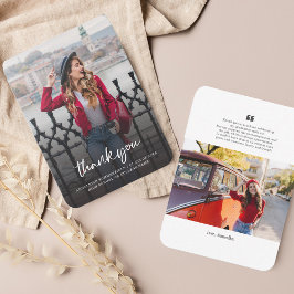 Pequeña Tarjeta de agradecimiento para graduación de foto 