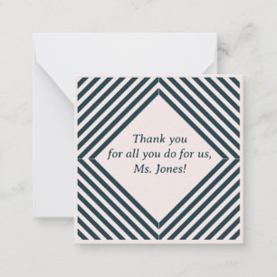 Pequeña Tarjeta de agradecimiento para maestro