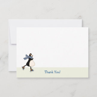Pequeña Tarjeta de agradecimiento para patinaje sobre hiel