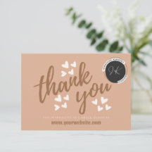 Tarjeta de agradecimiento para pequeñas empresas