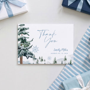 Pequeña Tarjeta de agradecimiento para Winter Wonderland