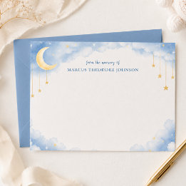 Pequeña Tarjeta de agradecimiento personalizada para baby