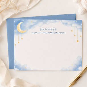 Pequeña Tarjeta de agradecimiento personalizada para baby