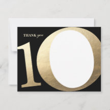 Tarjeta de agradecimiento por 10 años de aniversar