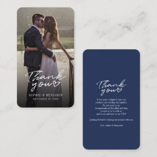 Pequeña Tarjeta de agradecimiento por Día de la Boda Marca
