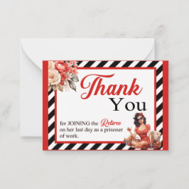 Pequeña Tarjeta de agradecimiento por retiro de pinza de l