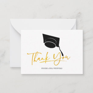 Pequeña Tarjeta de agradecimiento por script de graduación