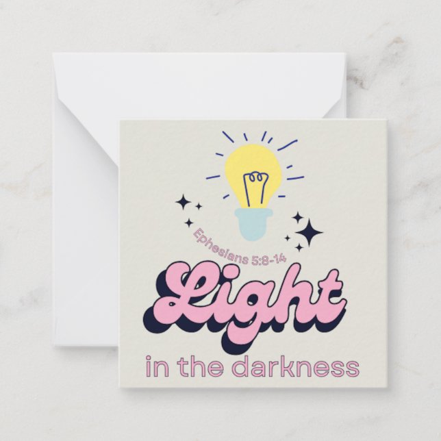 Pequeña Tarjeta de aliento/carta de luz en la oscuridad (Anverso)