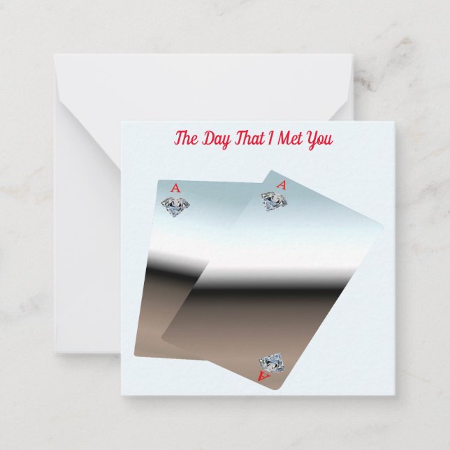 Pequeña Tarjeta de aniversario feliz (Anverso)