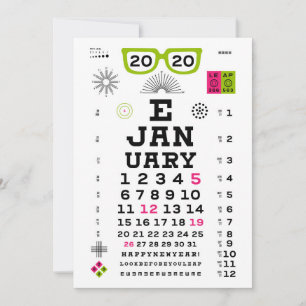 Pequeña Tarjeta de Año Nuevo Eyechart 2020