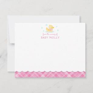 Pequeña Tarjeta de apunte para bebé rosa de adormidera dud