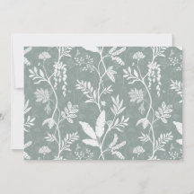 Tarjeta de arte con dosel de jungla exótica verde