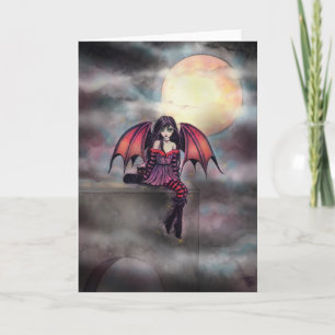Pequeña tarjeta de arte de fantasía de hada vampír