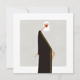 Pequeña Tarjeta de arte elegante Musa Negra Audaz